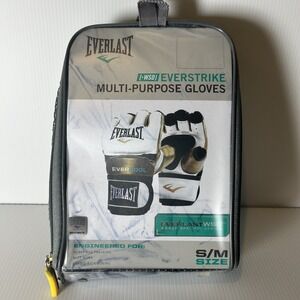 Everlast Everstrike S/M Women's Multi Purpose  Training Gloves, White & Gold